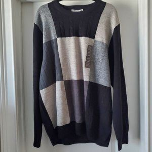 Geoffrey Beene Colorblock Long-Sleeve Pullover Sweater | XXL
